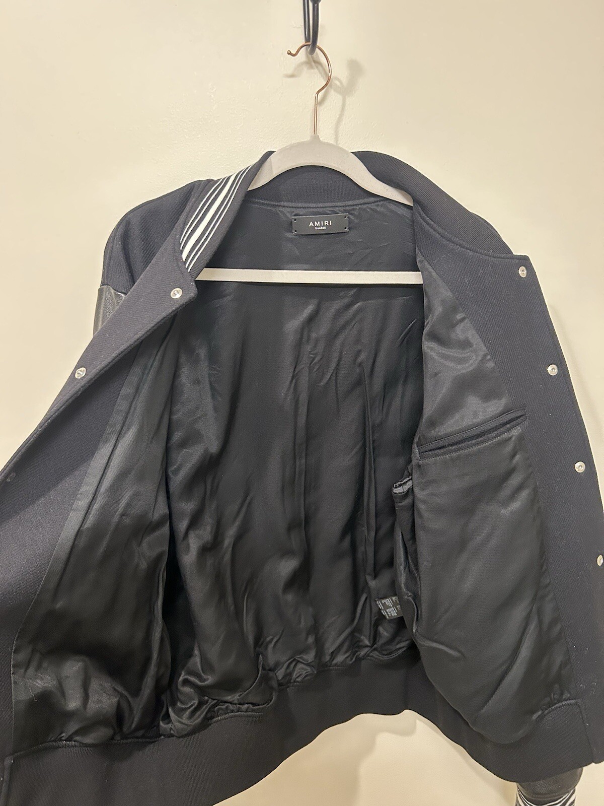 Authentic Amiri Black Varsity Patch Jacket - image 6