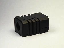 Muzzle Brake Compensator 1/2x28 TPI, For 9 mm Glock, Gray Hard Anodized