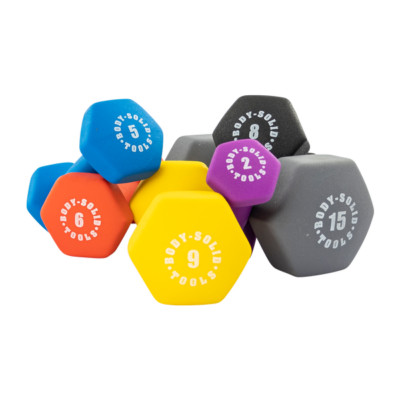 NEW BODY SOLID Neoprene Dumbbells BSTND