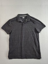 Old Navy Men Polo Shirt M Dark Gray Collared Short Sleeve Comfort Outdoor Tee