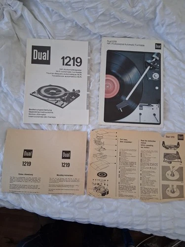 Dual 1219 Turntable Vintage Operation and specification, technical manuals.
