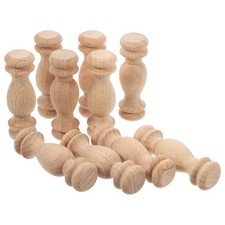 18 Pcs Wooden Roman Pillar Balusters Unfinished Craft Spindles For Indoor Stairs