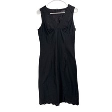 Karen Kane Size 10 Black Embroidered Eyelet Dress Boho Dark Cottagecore Romantic