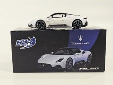 BBR Models Maserati MC20 Blanco Audace White 1/64 Scale Diecast Car BBRDIE6401