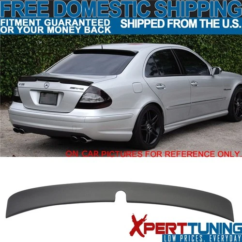 Fits 03-05 Benz W211 E-Class Rear Roof Spoiler Wing ABS Painted Matte Black