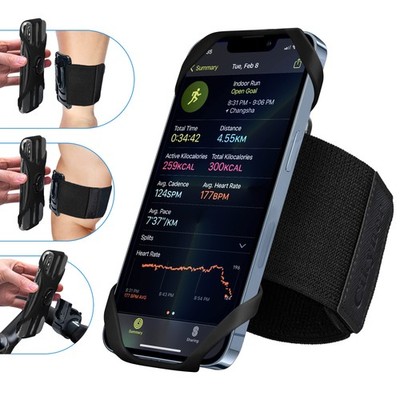 Running Armband, 3 in 1 360° Rotatable & Detachable Sports/Bicycle Holder for...