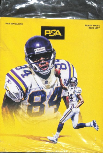 PSA Magazin (Mai 2023), Randy Moss, Minnesota Vikings, neu, versiegelte Verpackung - Bild 1 von 2