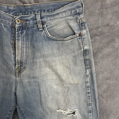 Lucky Brand 34x34 Herren Bootleg Jeans Light Wash Distressed Ripped Grunge Y2K - Bild 4 von 19