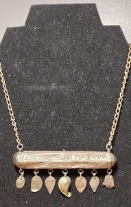 Antique Moorish Tribal Amulet Necklace Mixed Metals