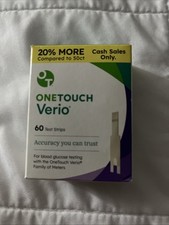 OneTouch Verio Blood Glucose Test Strips 60ct Strips Exp.03/2027