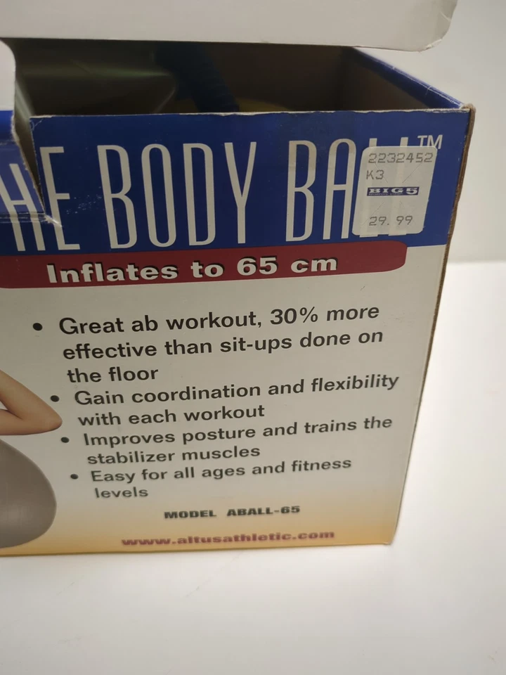New - Altus Body Ball 65cm With Pump,  Core Strengthening in Box - Image 2 of 4