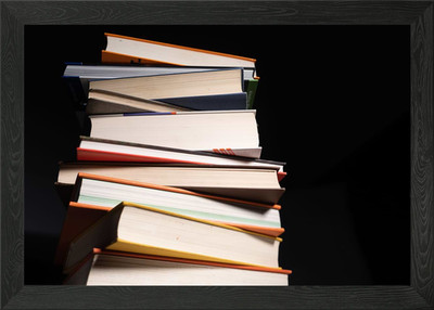 so viele Bücher gerahmtes Wandbild Poster Leinwanddruck Bild