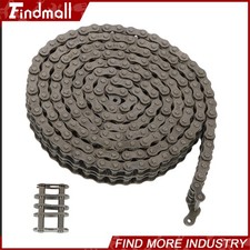 Findmall 50-2R 5/8 PITCH 50-2 DUPLEX Roller Chain 10FT With 2 Master Links
