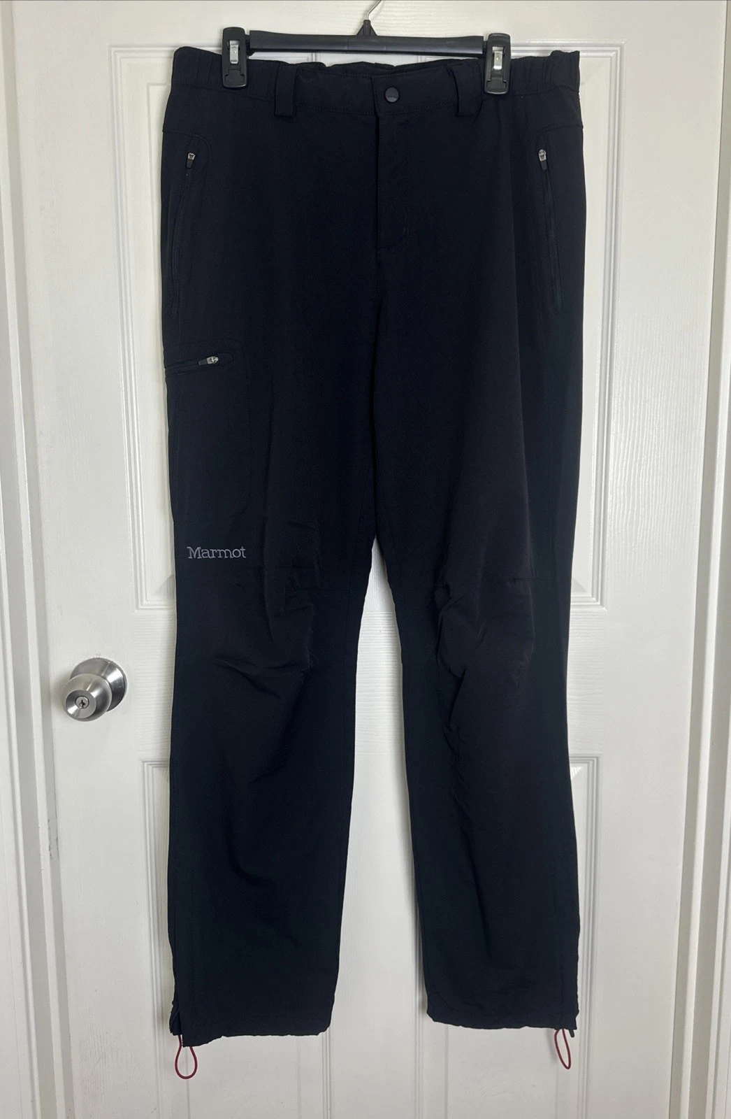 Marmot Rain Pants Black Stretch Softshell Hiking Zip Pockets Ankle Zip Men’s 32
Opens in a new windo