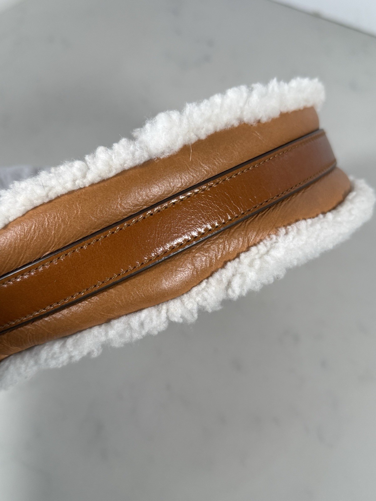 Authentic Prada Arqué Shearling Small Crossbody B… - image 24