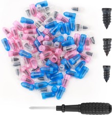 100PCS Tire Repair Kit,Self-Service Tire Screw Plug Repair Kit Includes 3-Size P