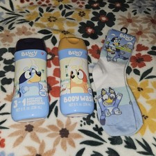 Bluey 3-in-1 Body Wash Shampoo Conditioner  Bingo Body Wash Kids Set  Socks