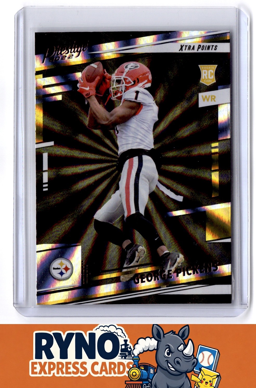 George Pickens 2022 Panini Prestige #323 Xtra Points Sunburst
