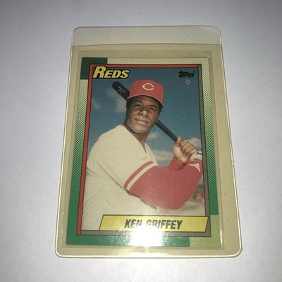 rare 1990 baseball cards RARE 1990 Topps Ken Griffey Sr. #581 PINK DOT ERROR Baseball Trading Card  Mint