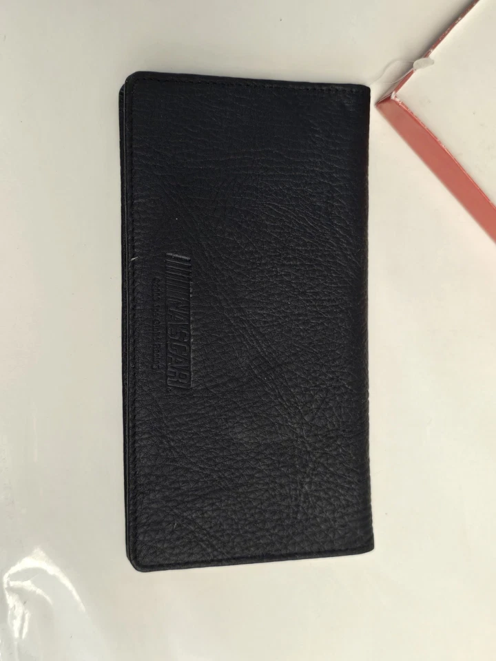 Tony Stewart #20 Nascar Chequera Cubierta Bordada Cuero Negro Rico Nuevo de Lote Antiguo Foto 3 de 4