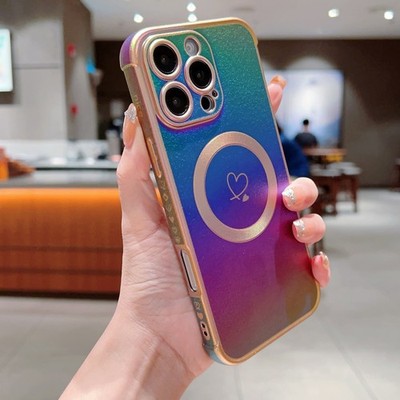 Shockproof Magnetic Back Case For iPhone 11/12/13/14/15/16/17 Series Air
