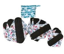 10 PCS 3 L 11.5” 4 M 9.5” 3 S 7.5” Reusable Washable Menstrual Pads Sanitary New