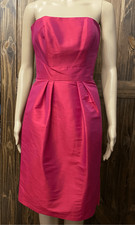 Alfred Sung Dupioni Sangria Cocktail Dress Sz 0 D614