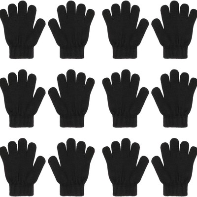 QKURT 6 Paare Magic Stretch Handschuhe - Vollfinger Winter Handschuhe für Kin...