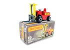 Matchbox Lesney Superfast MB15 Lansing Bagnall Forklift Dark Gray Tines w/K Box