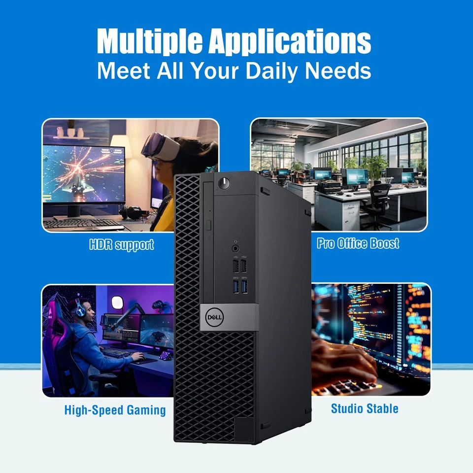 DELL Desktop Computer PC i7,Up to 64GB RAM,14TB SSD/HDD,Windows 10/11, WiFi - Image 4 of 4