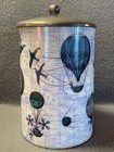 German Beer Stein Blue Hot Air Balloons Sputnik Steampunk Map Background .5L 6"T — photo 5