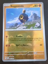 🔥 Pokemon SV White Flare Roggenrola 46 Reverse Holo Poke Ball card NM 046/086