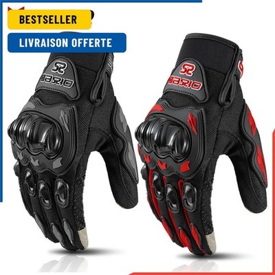 Motorradhandschuhe Atmungsaktiv mit Vollfingern, verschleißfest, für Rennen