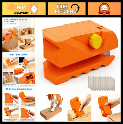 4-in-1 Cardboard Cutter Tool for DIY Cat Scratchers, 10 Blades Included, 3D Prin