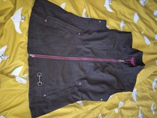Ariat Ladies Derby Reversible Gilet Vest Brown/ Hot Pink Size M. NWOT