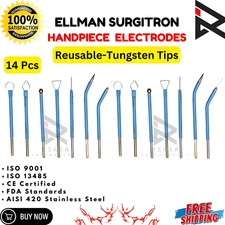 Electrosurgical Ellman Surgitron set of 14 Electrodes Skin/Cautery Tips New CE