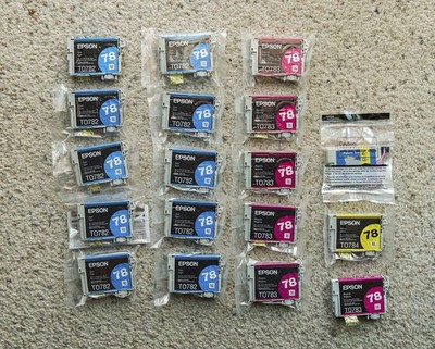 14 Genuine OEM Epson T078 Ink Cartridges for R260, RX595, RX680, RX-580, RX-620