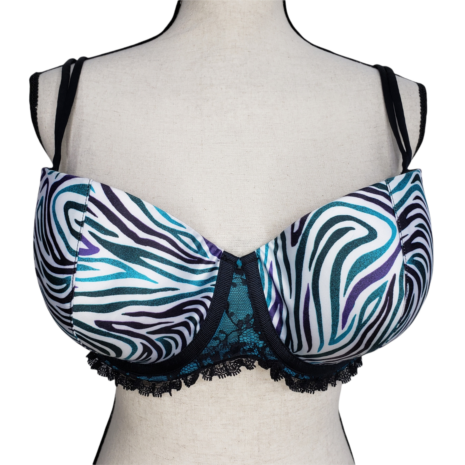 Cacique 40DD Bra Underwire Padded Green Bl… Gem
