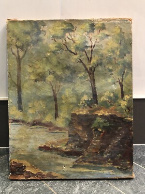 American School Oil Painting For Repair Century Plein Air Impressionist