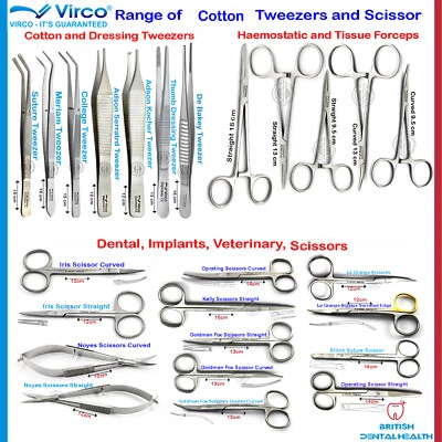 Dental Surgical Mosquito Forceps Micro Noyes Operating Scissors Veterinary - Image 1 of 4