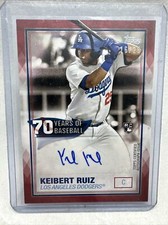 2021 Topps 70 Years of Baseball Series 2 Keibert Ruiz Rookie Auto Red RC  16/25