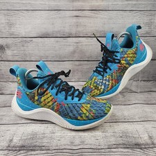 Under Armour Men's Size 7.5 Curry Flow 10 x Sour Patch Kids Blue 2022