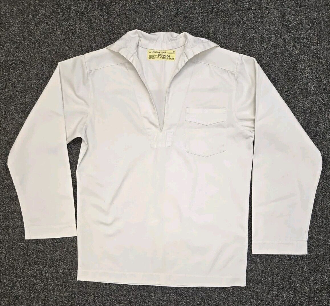 VTG 60s(?) US Navy Military Uniform White Long Sleeve Shirt VTG 60s(?) US Navy Military Uniform White Long Sleeve Shirt