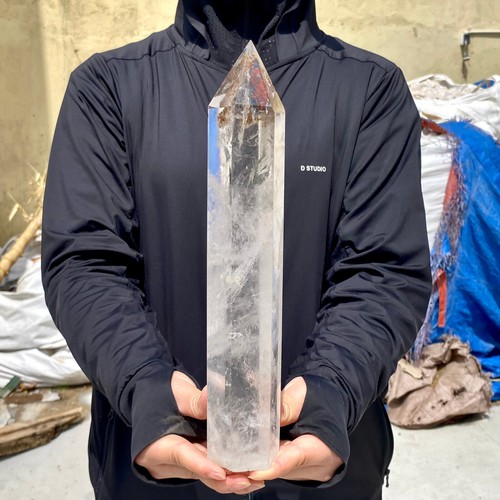 3.19LB Large Natural Clear White Crystal Obelisk Transparent Quartz Energy - 第 7/13 張圖片