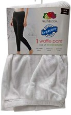 Fruit of the Loom Women's Eversoft Waffle Thermal Pants, White Size S/CH 4-6 