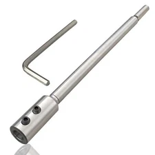Forstner Bit Extension 10" Alloy Steel Drill Chuck Extension for Wood Lathe F...