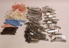 Vintage Hair Curlers Rollers Rods Clips Permanent Aluminum Plastic Huge Lot