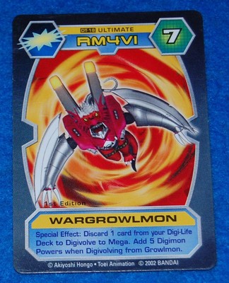 Digimon D-Tector Wargrowlmon DT-18 Ultimate Card 1st Edition (RM4VI)