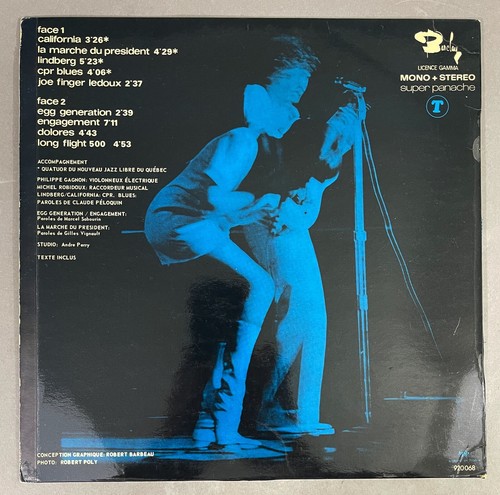 ROBERT CHARLEBOIS ET LOUISE FORESTIER 'LINDBERG' 1969 FRANCE LP ULTRASONIC CLEAN - Picture 2 of 8
