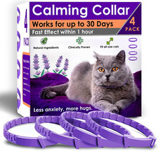 4 Pack Calming Collar for Cats   Pheromone Cat Calming Collar Cat Anxiety Relief